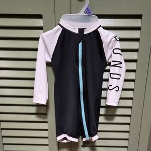 Baby 6-12 Months Bonds Black And White Sunsuit/swimsuit